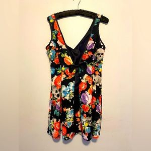 Skull and Flower Black dress